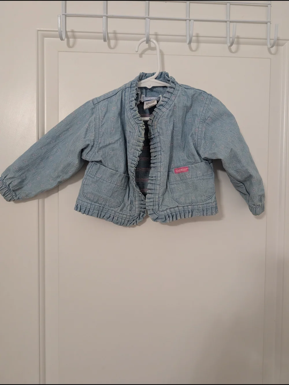 Vintage OshKosh B'gosh‎ Light Wash Overalls With Matching Jacket 6-9m
